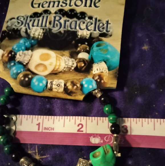 Gemstone Skull Bracelet(s) New from Kheops International - Picture 4 of 4